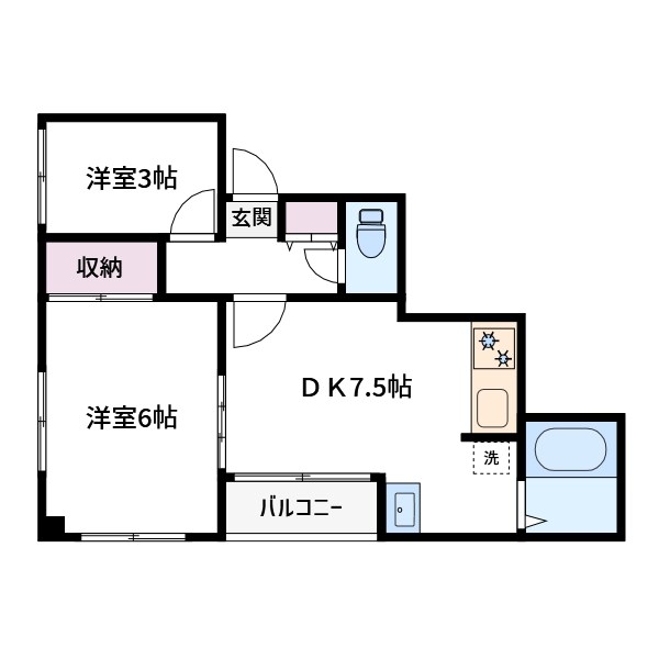 川口屋コーポ 間取り