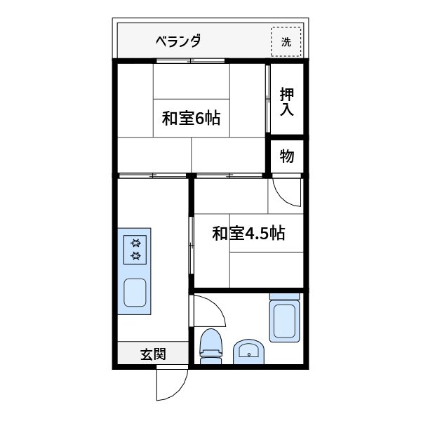 藤コーポ 202号室 間取り