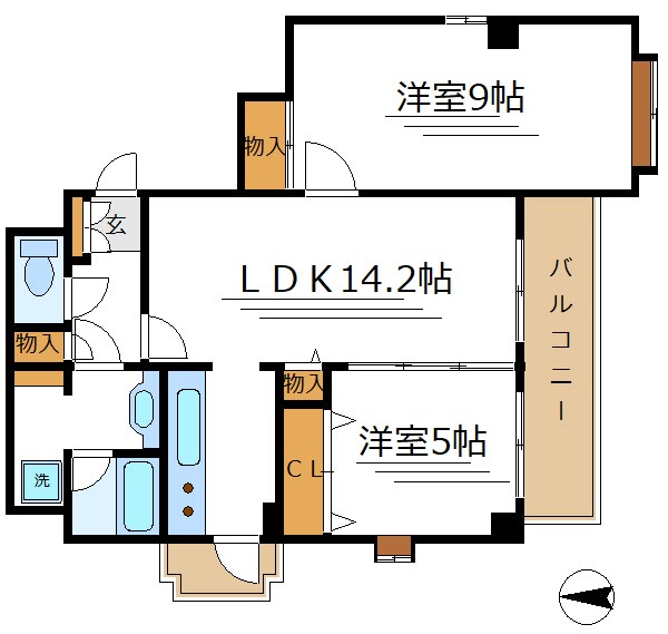 綾東ヴィレッジ弐番館 間取り