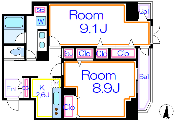 ステージファースト北千住 間取り