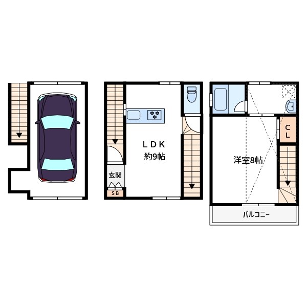 テラスハウス 間取り図