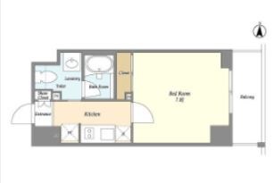 バウスフラッツ住吉  間取り