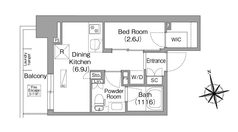 コンフォリア・リヴ門前仲町ＥＡＳＴ 間取り