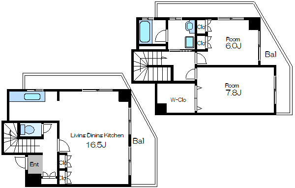 プランタンカミヤ  間取り