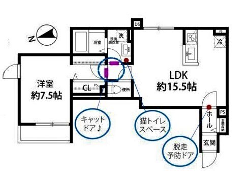 ヴュ　ド　フェリス 202号室 間取り