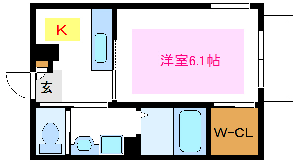 ブランバージュ  201号室 間取り