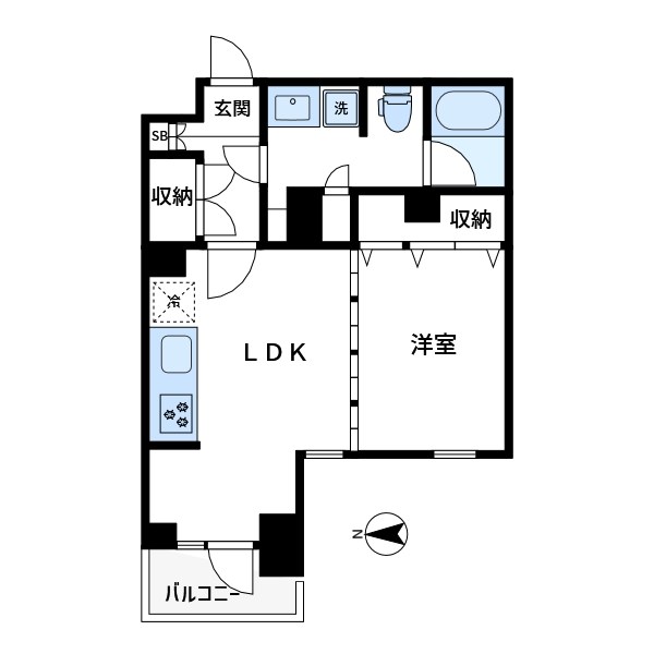 スカイコート日本橋人形町第５ 間取り