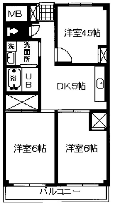 マンション・カネイ 間取り図