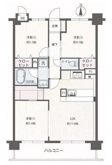 ライオンズシティ北綾瀬 間取り