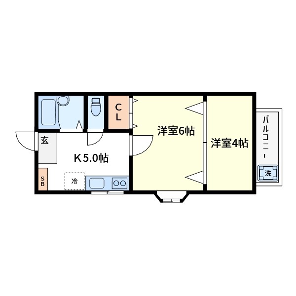 リバーハイツⅢ  間取り