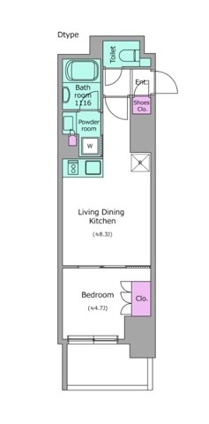 レジディア亀戸プレイス  間取り