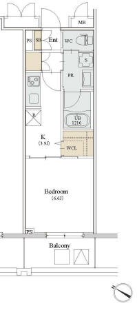 カスタリア人形町Ⅲ  間取り