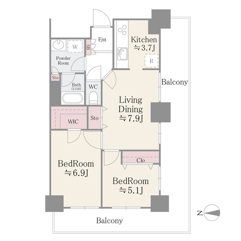 イーストコア曳舟一番館 間取り