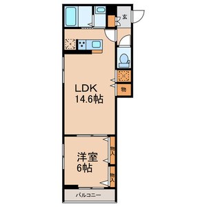 Ｂｌａｎｃ　ｃｉｅｌ 105号室 間取り