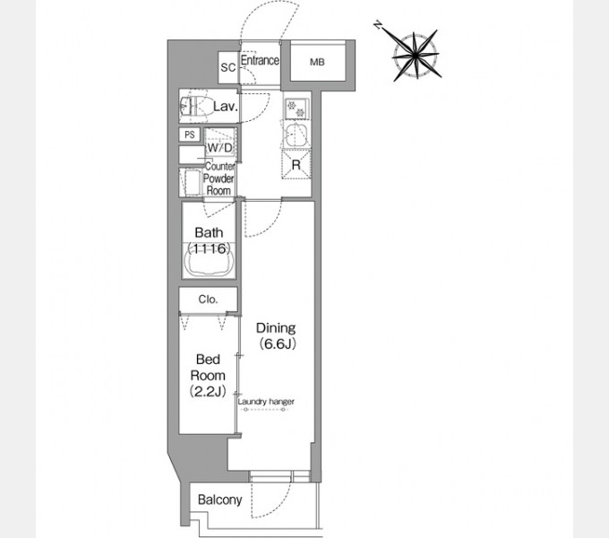 コンフォリア・リヴ茅場町 間取り