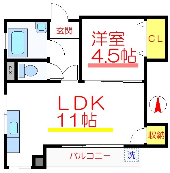 コーポウエダ 204号室 間取り