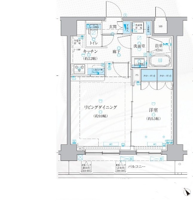 ベルシード梅島ブランシュ 間取り