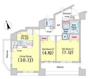 カスタリア荒川  間取り