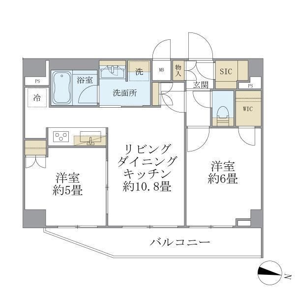 COCOーCHILL　KAMEARI 間取り