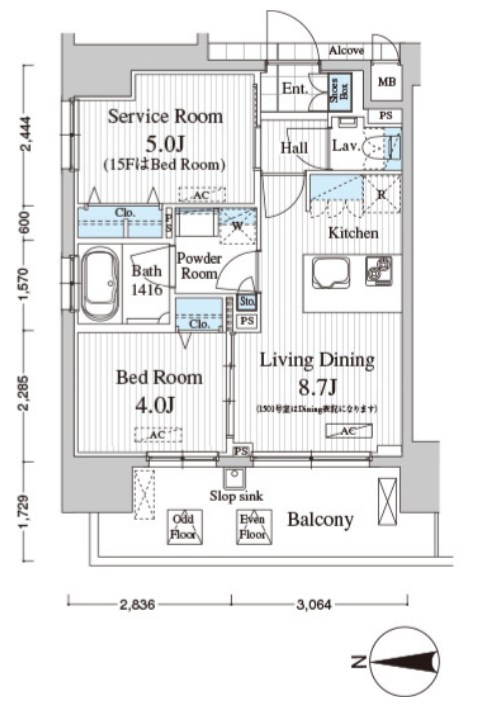 Totsu Residence Kaminarimon(ﾄｳﾂｳ　ﾚｼﾞﾃﾞﾝｽ　ｶﾐﾅﾘﾓﾝ) 間取り図