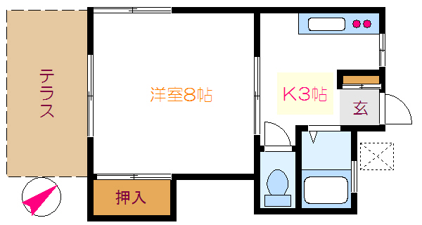 第２岩田ハイツ 間取り図
