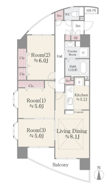 メゾン・シャルム  間取り