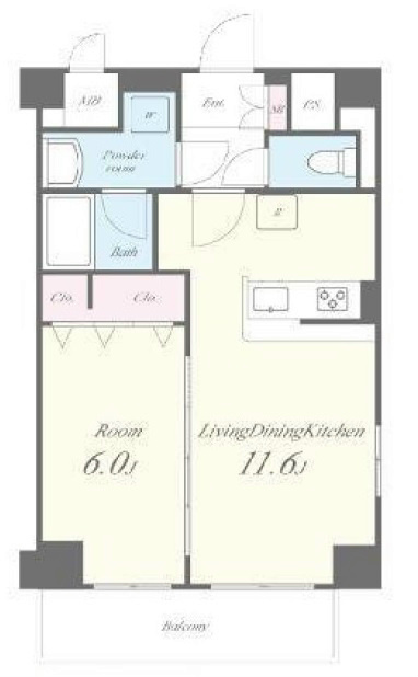ＨＫＢ　comfort  間取り