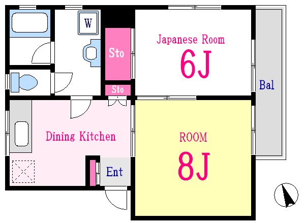 ＳＫコーポⅠ 202号室 間取り