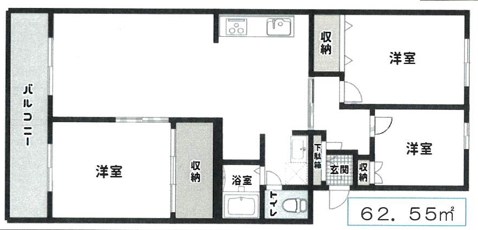 行徳コリーナ 506号室 間取り