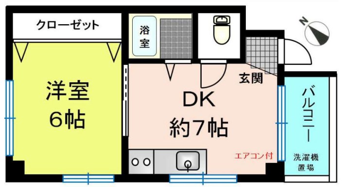 行徳ハイム 202号室 間取り