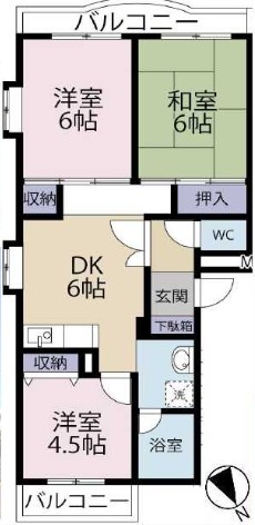 ガーデンタウンウェーブ 301号室 間取り