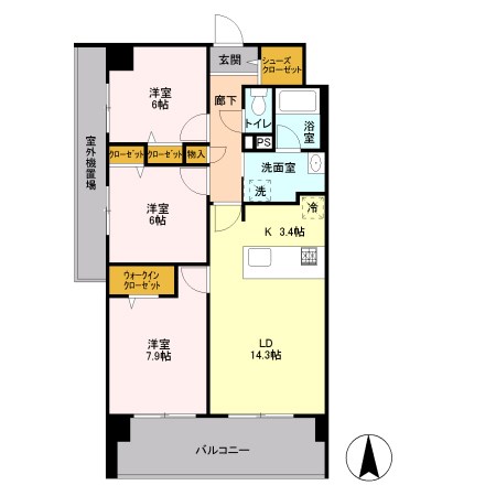 ロイヤルパークス梅島 間取り