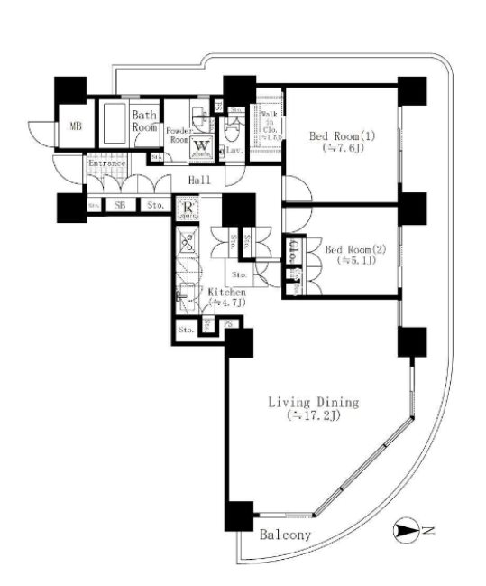 リバーポイントタワー 間取り
