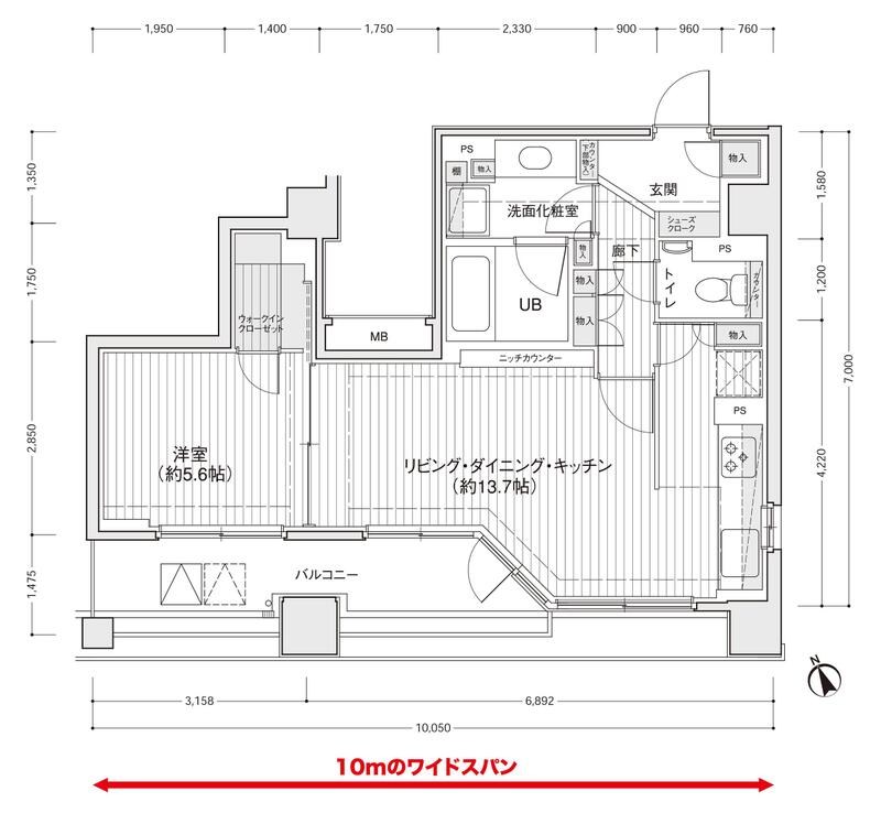 ドゥーエ銀座イーストⅠ 間取り図