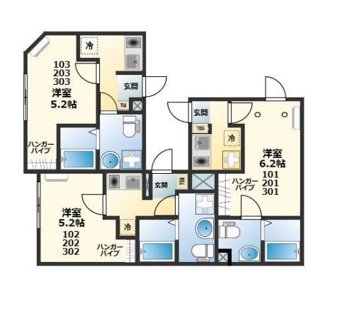 センターパーク平井Ⅶ 間取り