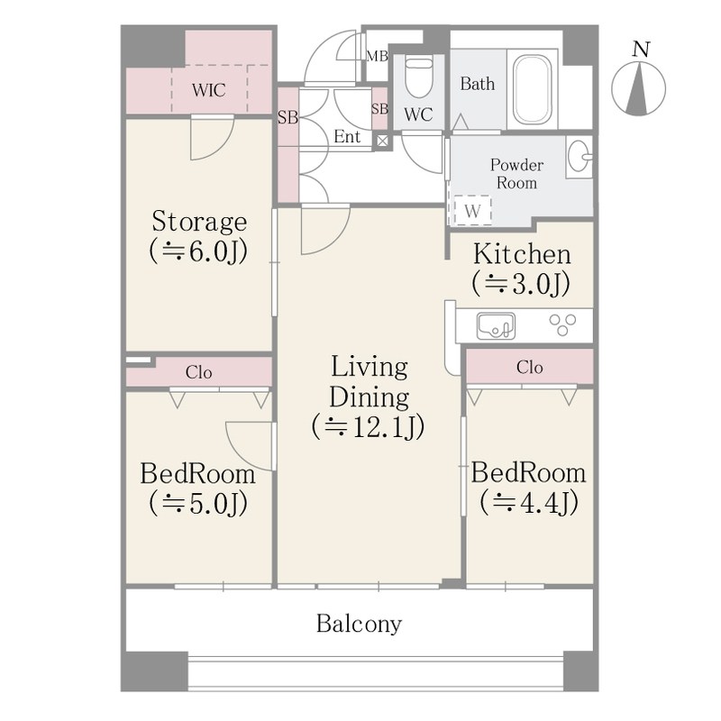 クレアールフレスカ  間取り