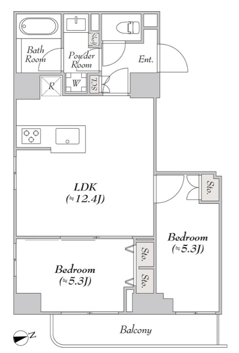 ルミーク浅草 間取り図