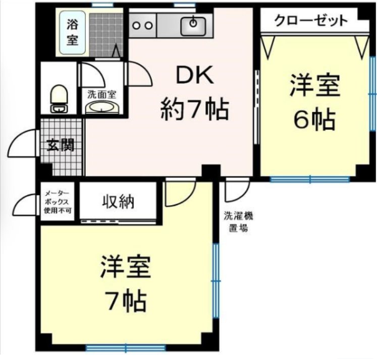 行徳ハイム 102号室 間取り