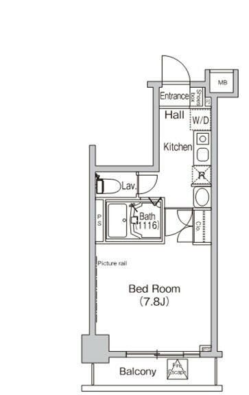 プライムアーバン葛西イースト  611号室 間取り