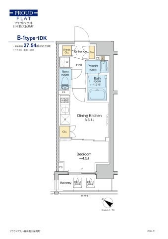 プラウドフラット日本橋大伝馬町 間取り