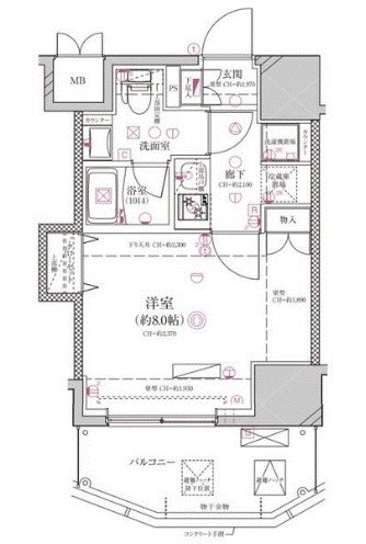 ディアレイシャス北千住  間取り