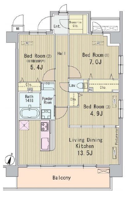 HIGASHIKOMATSUGAWA　APARTMENT 間取り