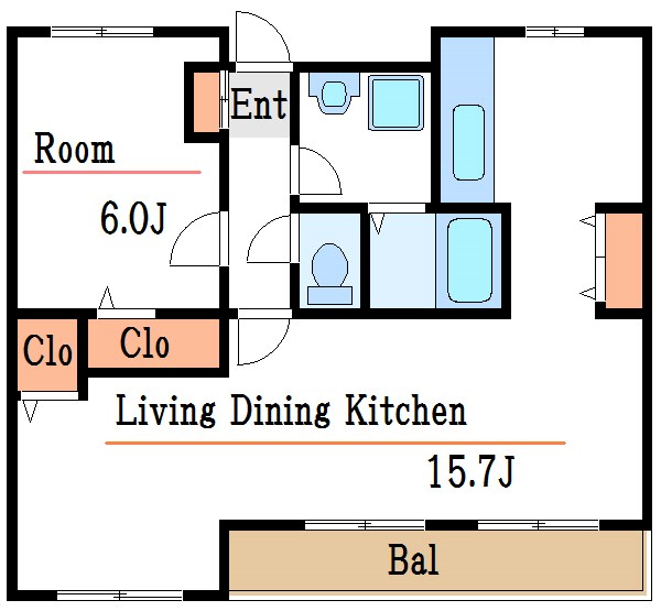 Primavera uno 203号室 間取り