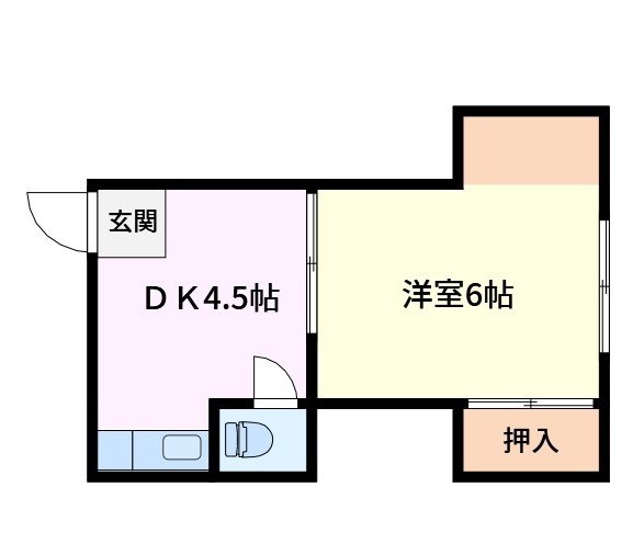 山口アパート 205号室 間取り