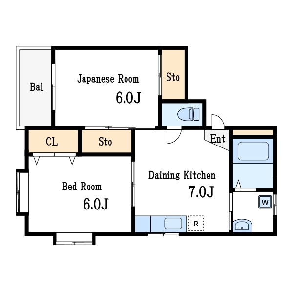 タカネビル 202号室 間取り