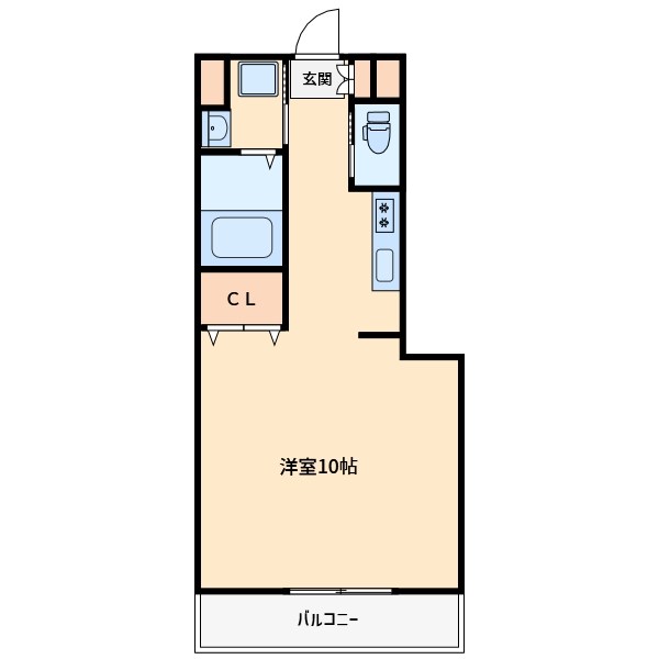 CREAM 302号室 間取り