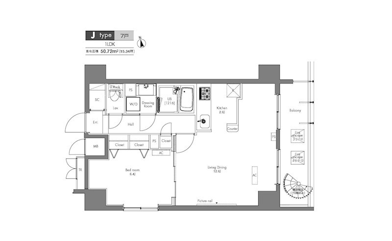 プラウドフラット隅田リバーサイド  間取り図