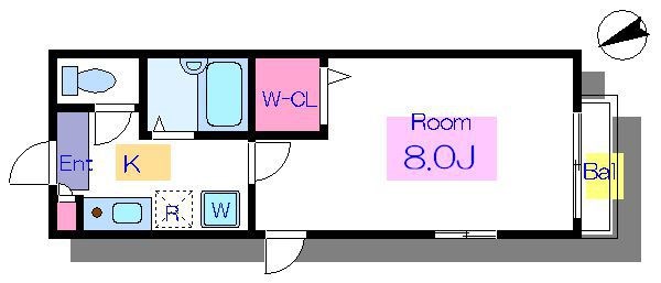 メゾン　ラ・パント 101号室 間取り