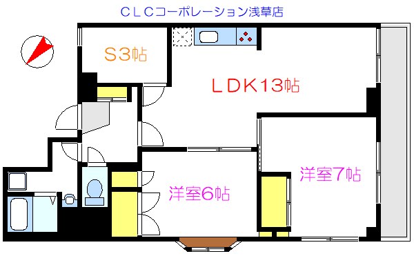 カームデイズＡ・Ｋ・Ａ 間取り図