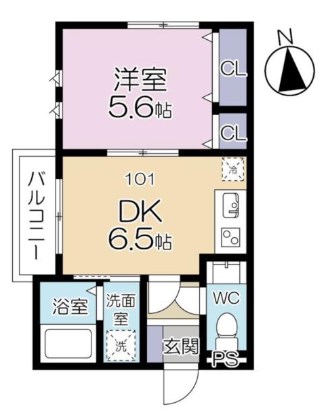 セイ　ブロッサム  101号室 間取り